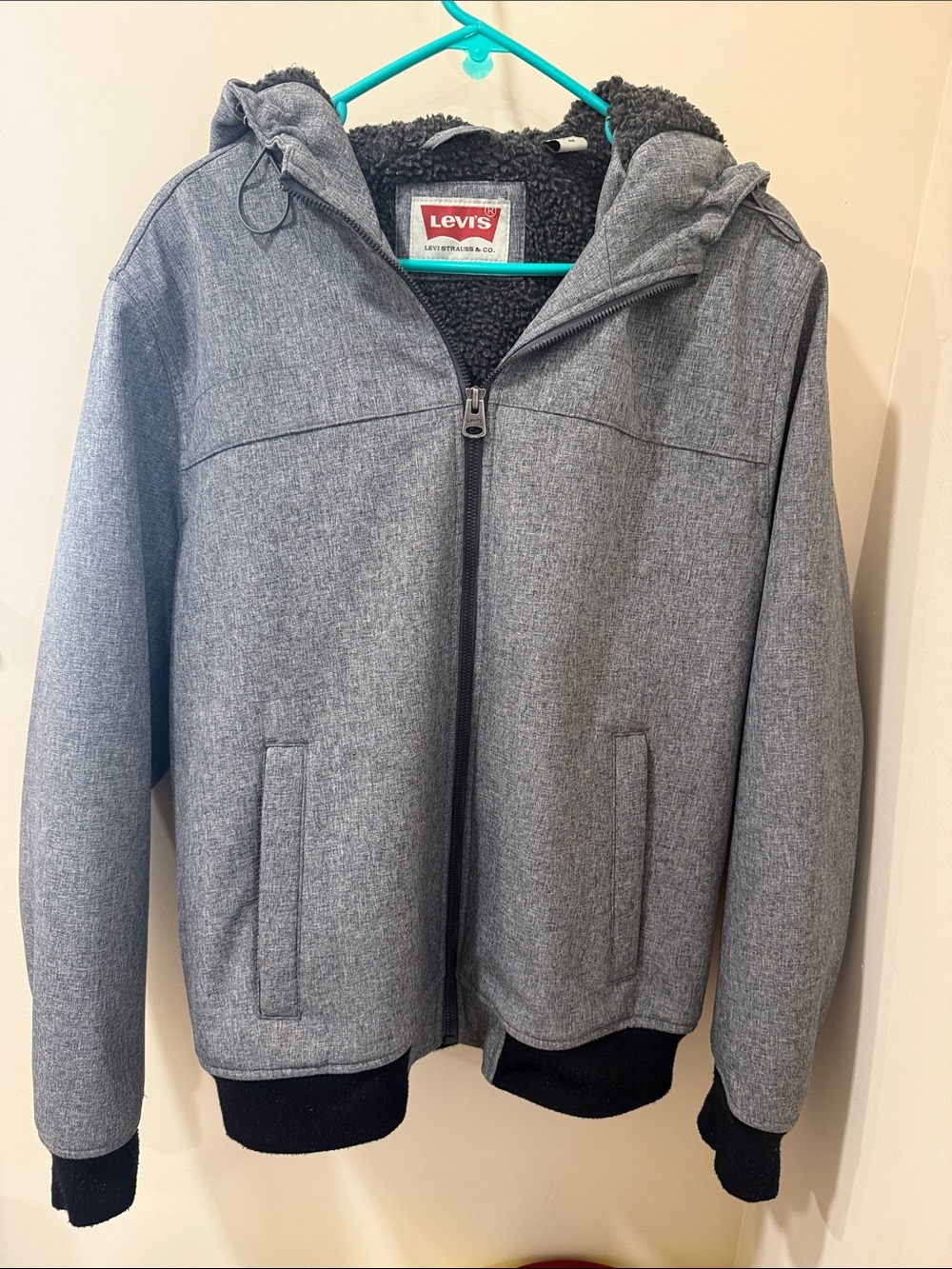 Levi's Men’s Gray Hooded Heavy Duty Jacket